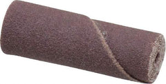 Merit Abrasives - 1/2" Max Roll Diam x 1-1/2" OAL, 120 Grit Aluminum Oxide Straight Cartridge Roll - 1/8" Pilot Hole Diam, Fine Grade - Makers Industrial Supply