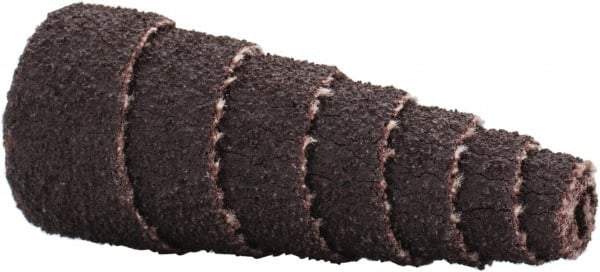 Merit Abrasives - 1-1/2" Long x 5/8" Diam, Aluminum Oxide, Full Taper Cartridge Roll - 80 Grit, 1/8" Pilot Hole Diam, Medium Grade - Makers Industrial Supply