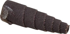 Merit Abrasives - 1-1/2" Long x 1/2" Diam, Aluminum Oxide, Full Taper Cartridge Roll - 120 Grit, 1/8" Pilot Hole Diam, Fine Grade - Makers Industrial Supply