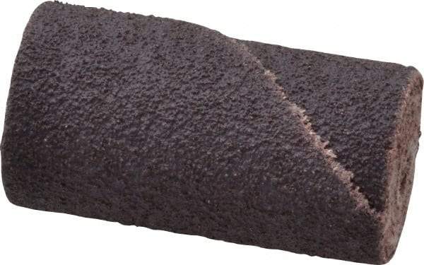 Merit Abrasives - 3/4" Max Roll Diam x 1-1/2" OAL, 80 Grit Aluminum Oxide Straight Cartridge Roll - 3/16" Pilot Hole Diam, Medium Grade - Makers Industrial Supply