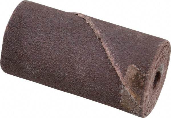 Merit Abrasives - 3/4" Max Roll Diam x 1-1/2" OAL, 120 Grit Aluminum Oxide Straight Cartridge Roll - 3/16" Pilot Hole Diam, Fine Grade - Makers Industrial Supply