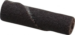 Merit Abrasives - 3/8" Max Roll Diam x 1-1/2" OAL, 80 Grit Aluminum Oxide Straight Cartridge Roll - 1/8" Pilot Hole Diam, Medium Grade - Makers Industrial Supply