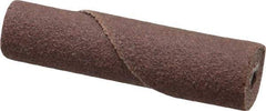 Merit Abrasives - 3/8" Max Roll Diam x 1-1/2" OAL, 120 Grit Aluminum Oxide Straight Cartridge Roll - 1/8" Pilot Hole Diam, Fine Grade - Makers Industrial Supply