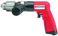 #UT8896 - 1/2" Non-Reversing - Air Powered Drill - Handle Exhaust - Makers Industrial Supply