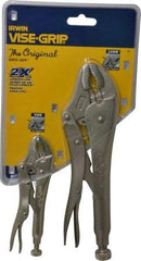 Irwin - 2 Piece Locking Plier Set - Comes in Display Card - Makers Industrial Supply