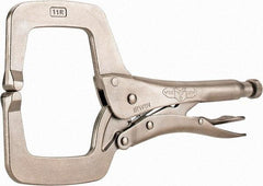 Irwin - 11" OAL C-Clamp Locking Pliers - 2-5/8" Jaw Depth, 3-3/8" Jaw Opening - Makers Industrial Supply