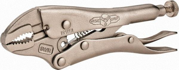 Irwin - 5" OAL Curved Jaw Locking Pliers - 1-1/4" Jaw Opening, Standard Handle - Makers Industrial Supply