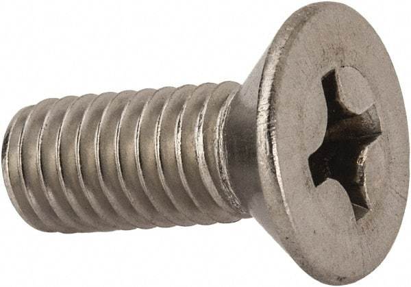 Value Collection - 3/8-16 UNC, 1" OAL Phillips Drive Machine Screw - Flat Head, Grade 316 Stainless Steel, Uncoated, Without Washer - Makers Industrial Supply