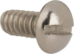 Value Collection - #10-24 UNC, 3/8" Length Under Head Slotted Drive Machine Screw - Round Head, Grade 316 Stainless Steel, Uncoated, Without Washer - Makers Industrial Supply