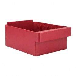 Quantum Storage - 28 Lb. Load Capacity, 11-5/8" Deep, Red High-Impact Polystyrene Drawer Bin - 4-5/8" High x 8-3/8" Wide x 11-5/8" Long - Makers Industrial Supply