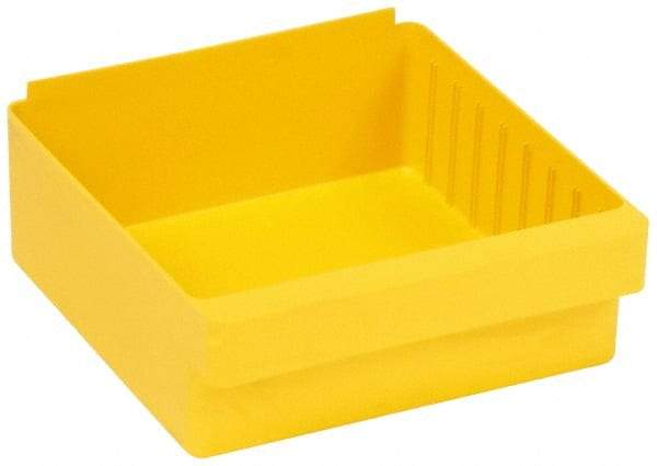 Quantum Storage - 28 Lb. Load Capacity, 11-5/8" Deep, Yellow High-Impact Polystyrene Drawer Bin - 4-5/8" High x 11-1/8" Wide x 11-5/8" Long - Makers Industrial Supply