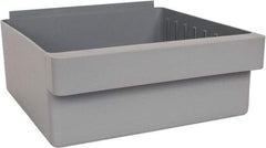 Quantum Storage - 28 Lb. Load Capacity, 11-5/8" Deep, Gray High-Impact Polystyrene Drawer Bin - 4-5/8" High x 11-1/8" Wide x 11-5/8" Long - Makers Industrial Supply