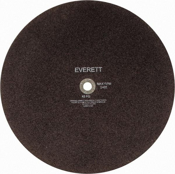 Everett - 22" Aluminum Oxide Cutoff Wheel - 3/16" Thick, 1" Arbor, Use with Gas Powered Saws - Makers Industrial Supply