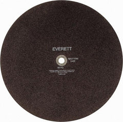 Everett - 22" Aluminum Oxide Cutoff Wheel - 3/16" Thick, 1" Arbor, Use with Gas Powered Saws - Makers Industrial Supply