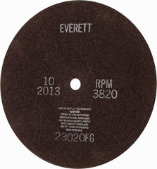 Everett - 16" Aluminum Oxide Cutoff Wheel - 5/32" Thick, 1" Arbor, Use with Gas Powered Saws - Makers Industrial Supply