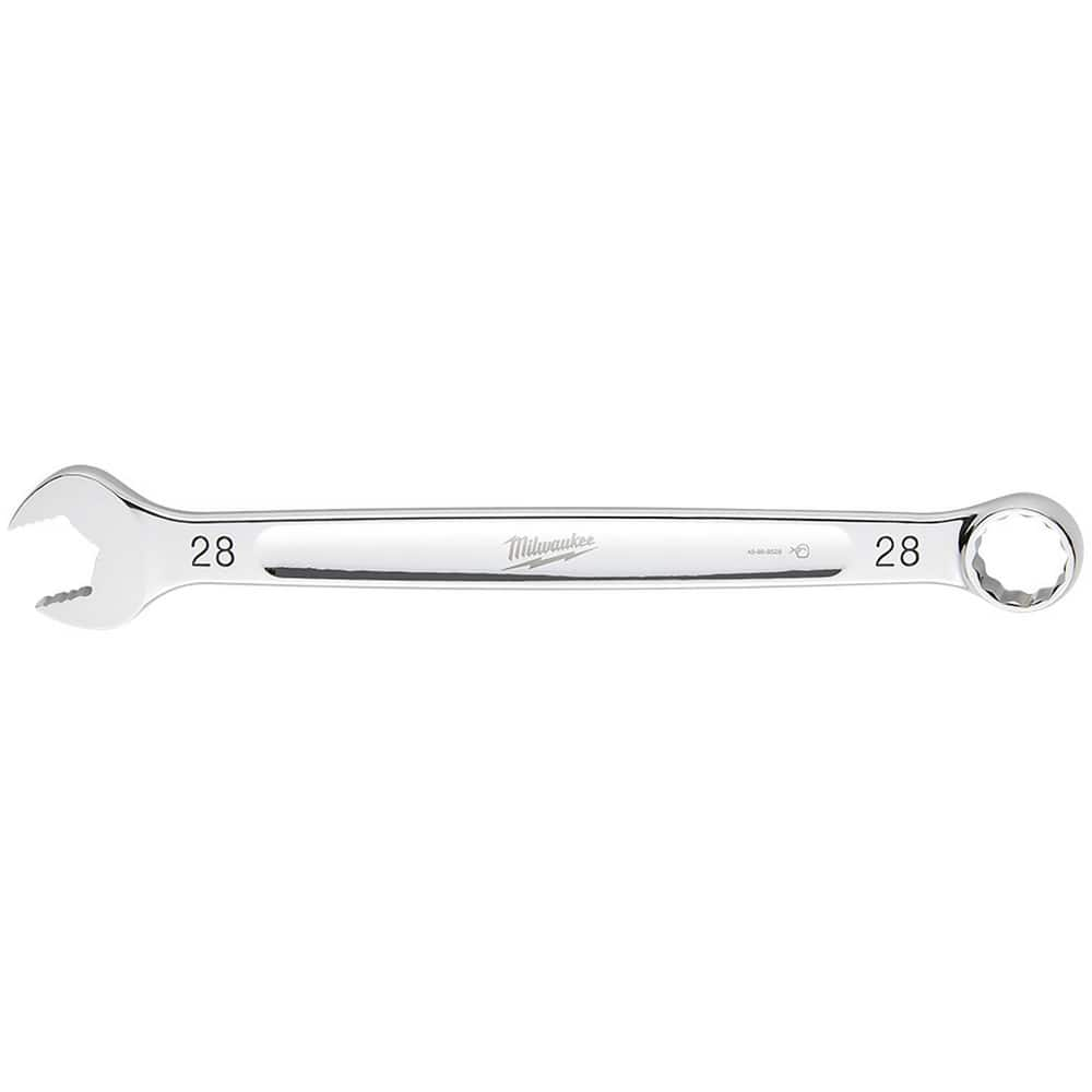 Combination Wrench: 28 mm Head Size Steel, Chrome-Plated