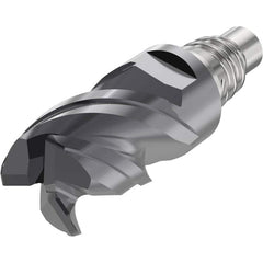 Corner Radius & Corner Chamfer End Mill Heads; Mill Diameter (mm): 16.00; Mill Diameter (Decimal Inch): 0.6299; Length of Cut (mm): 19.2000; Connection Type: E16; Overall Length (mm): 46.2000; Centercutting: Yes; Corner Radius (mm): 0.50; Minimum Helix An