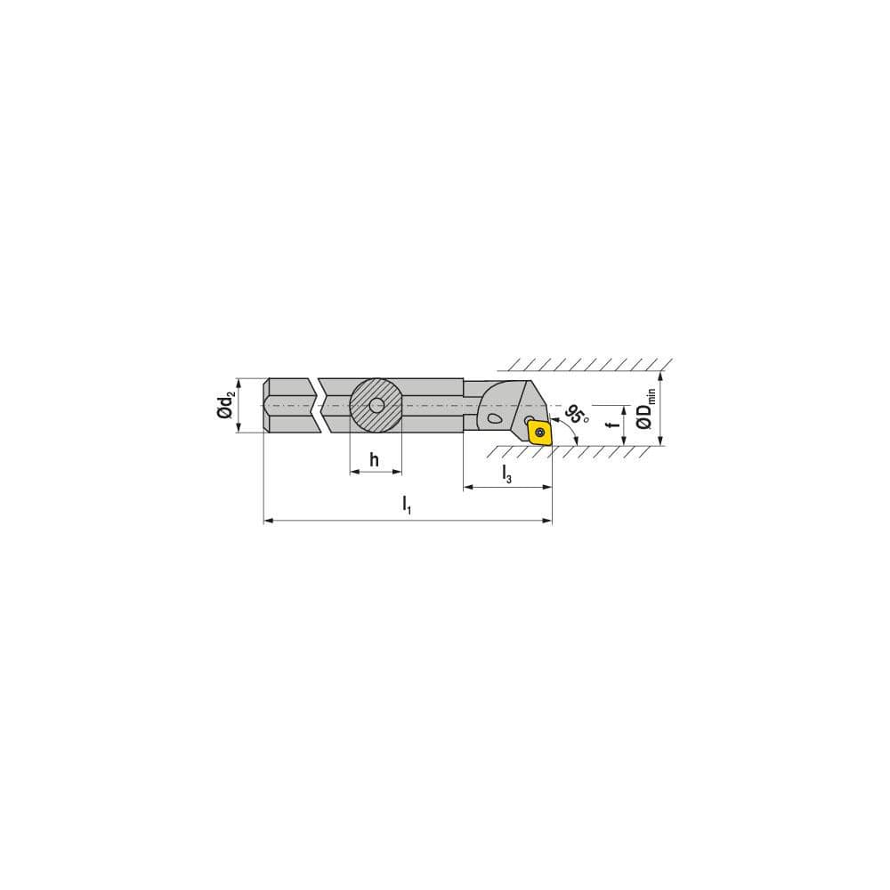 Indexable Boring Bar:  E-A20Q SCLCL 09,  26.00 mm Min Bore,  20.00 mm Shank Dia,  95.00&deg N/A Solid Carbide 180.0000″ OAL,  Screw Clamping,