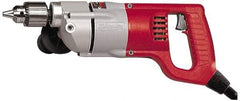 Milwaukee Tool - 1/2" Keyed Chuck, 500 RPM, D-Handle Electric Drill - 7 Amps, 120 Volts, Reversible, Includes Chuck Key with Holder & Side Handle - Makers Industrial Supply