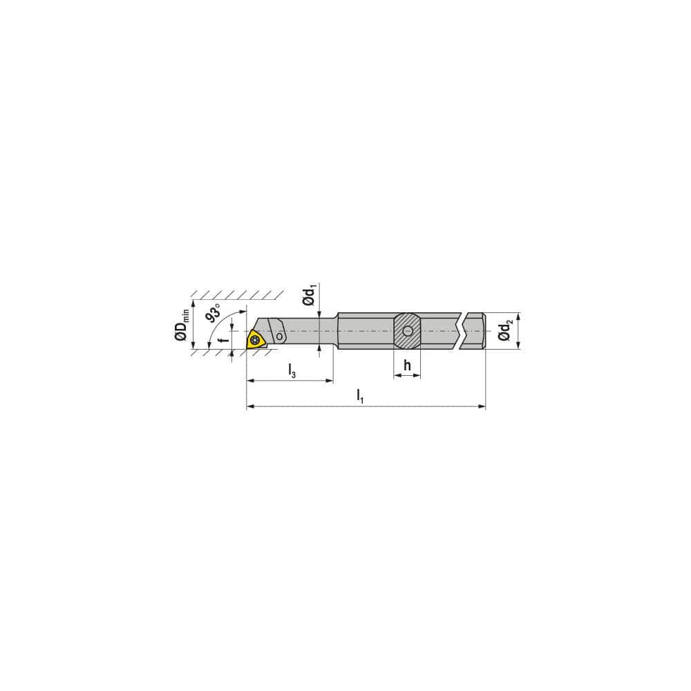 Indexable Boring Bar:  E-A0608H SWUCR 02,  7.80 mm Min Bore,  8.00 mm Shank Dia,  93.00&deg N/A Solid Carbide 100.0000″ OAL,  Screw Clamping,