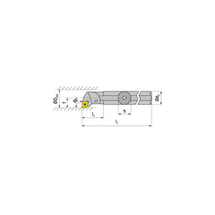 Indexable Boring Bar:  A20Q SCLCR 09,  25.00 mm Min Bore,  20.00 mm Shank Dia,  95.00&deg N/A Steel 180.0000″ OAL,  Screw Clamping,