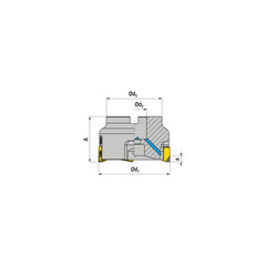 Indexable Square-Shoulder Face Mill:  AHPC.250.R.14-12,  60.0000″ Arbor Hole Dia, Uses  14,  ZNHW 1205.. Inserts,  Through Coolant,  Series  AHPC-12