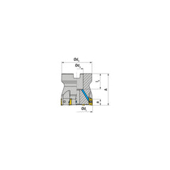 Indexable Square-Shoulder Face Mill:  A211.50.R.10-07,  22.0000″ Arbor Hole Dia, Uses  10,  XD.T 0703 Inserts,  Through Coolant,  Series  A211-07