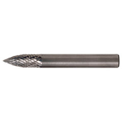 SG-43 Double Cut Solid Carbide Bur-Pointed Tree Shape - Exact Industrial Supply