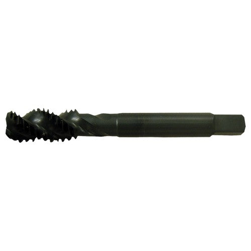 ‎3/8-16 UNC 3 Flute H3 HSS CNC Heavy Duty Bottoming Chamfer Spiral Flute Tap- Steam Oxide - Exact Industrial Supply