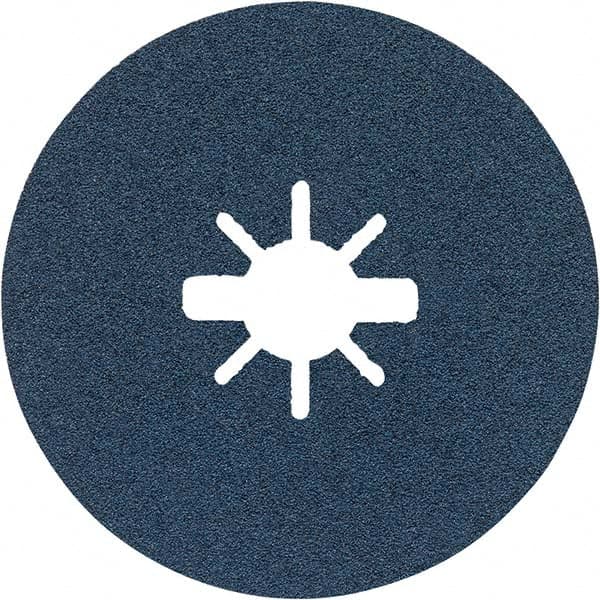 Bosch - Fiber Discs; Disc Diameter (Inch): 4-1/2 ; Abrasive Material: Zirconia Alumina ; Grade: Coarse ; Grit: 80 ; Center Hole Size (Inch): 0 ; Series: X-LOCK - Exact Industrial Supply