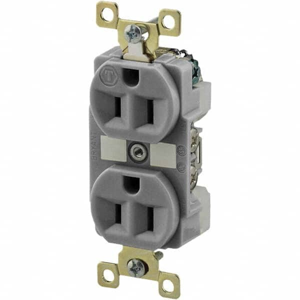 Bryant Electric - Straight Blade Receptacles Receptacle Type: Duplex Receptacle Grade: Industrial - Makers Industrial Supply