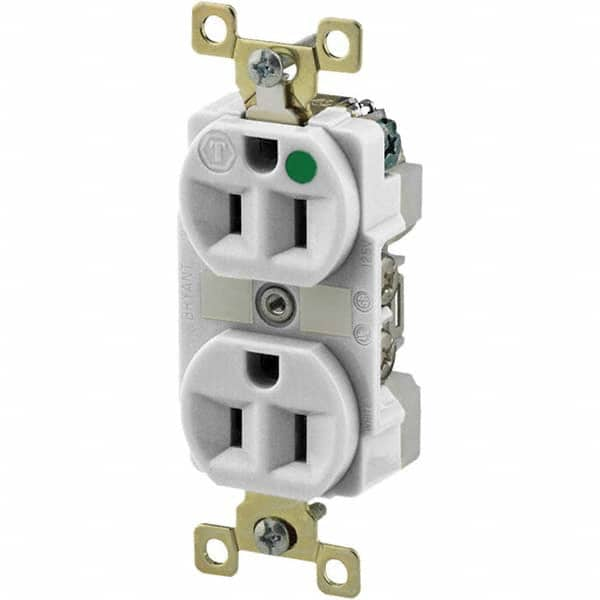 Bryant Electric - Straight Blade Receptacles Receptacle Type: Duplex Receptacle Grade: Hospital - Makers Industrial Supply