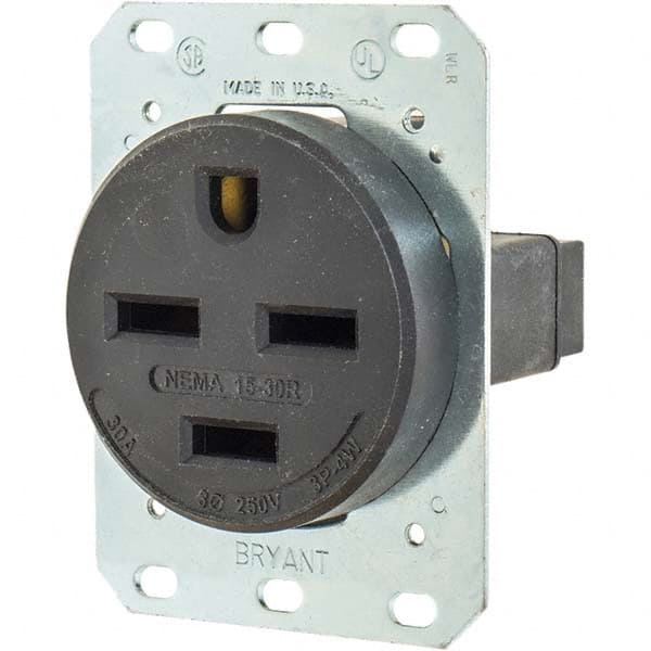 Bryant Electric - Straight Blade Receptacles Receptacle Type: Single Receptacle Grade: Industrial - Makers Industrial Supply