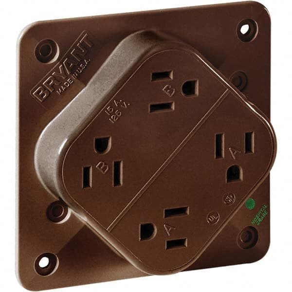 Bryant Electric - Straight Blade Receptacles Receptacle Type: Fourplex Receptacle Grade: Hospital - Makers Industrial Supply