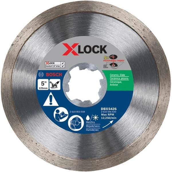 Bosch - Wet & Dry-Cut Saw Blades Blade Diameter (Inch): 5 Blade Material: Diamond-Tipped - Makers Industrial Supply