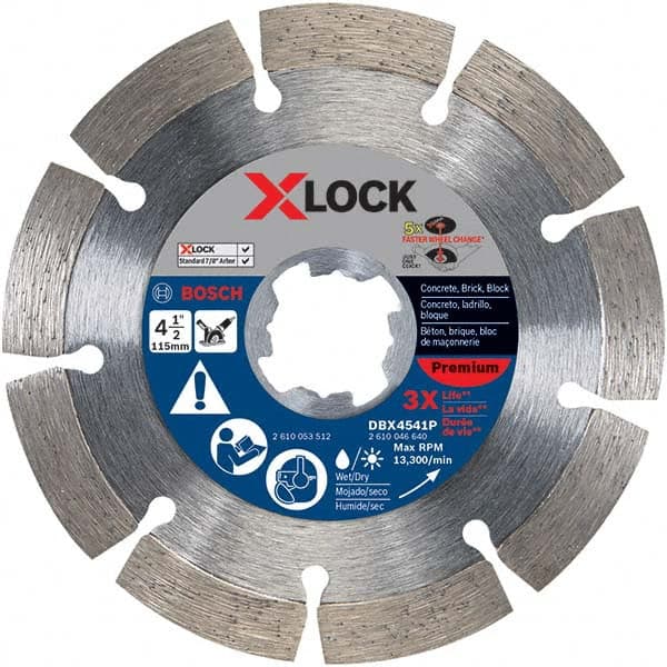 Bosch - Wet & Dry-Cut Saw Blades Blade Diameter (Inch): 4-1/2 Blade Material: Diamond-Tipped - Makers Industrial Supply