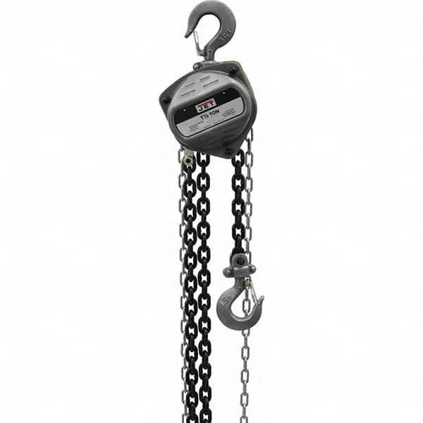 Jet - 3,000 Lb Capacity, 50' Lift Height, Manual Chain Hoist - Makers Industrial Supply