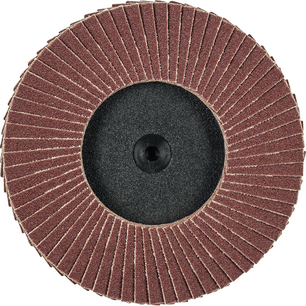 Flap Disc: 120 Grit, Aluminum Oxide, Type 27 Coated, Plastic-Backed, 10,000 RPM