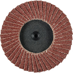 PFERD - Flap Discs; Abrasive Type: Coated ; Flap Disc Type: Type 27 ; Disc Diameter (Inch): 3 ; Abrasive Material: Aluminum Oxide ; Grit: 40 ; Attaching System: Quick Change Type CDR - Exact Industrial Supply