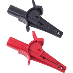 REED Instruments - Electrical Test Equipment Accessories; Accessory Type: Alligator Clip Set ; For Use With: REED R1050 & Test Leads that accept 0.16" (4mm) diameter shrouded banana connectors ; Color: Black; Red - Exact Industrial Supply