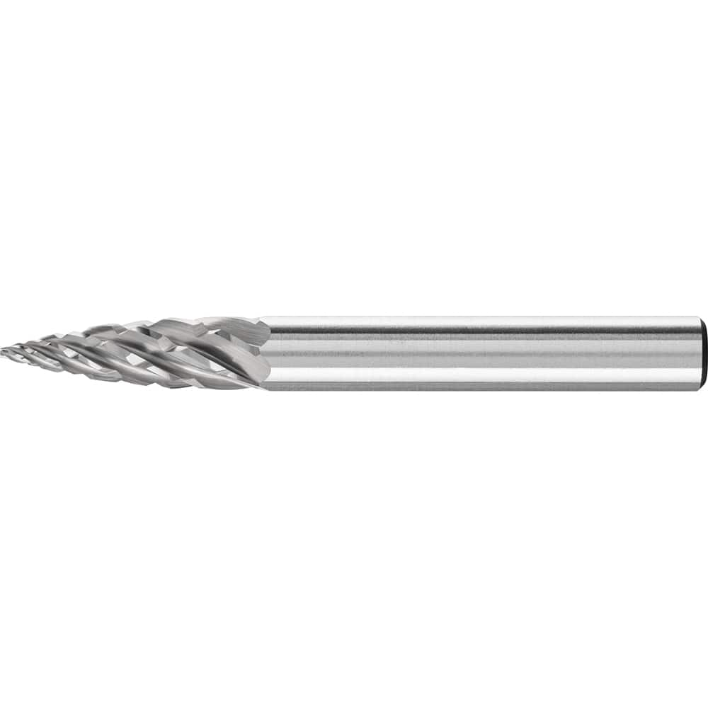 PFERD - SG-1, 1/4" Cut Diam, 1/4" Shank Diam, Carbide End Cut Tree with Pointed End Burr - Exact Industrial Supply