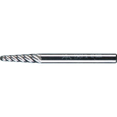 PFERD - SL-42, 1/8" Cut Diam, 1/8" Shank Diam, Carbide Inox Cut Taper with Radius End Burr - Exact Industrial Supply