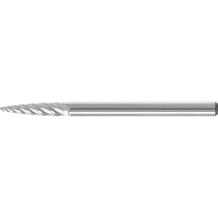 PFERD - SG-41, 1/8" Cut Diam, 1/8" Shank Diam, Carbide Inox Cut Tree with Pointed End Burr - Exact Industrial Supply