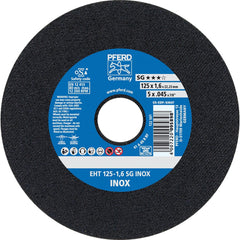 PFERD - Cutoff Wheels; Tool Compatibility: Angle Grinder ; Wheel Diameter (Inch): 5 ; Wheel Thickness (Inch): 0.0450 ; Abrasive Material: Aluminum Oxide ; Maximum RPM: 12200.000 ; Grit: 46 - Exact Industrial Supply