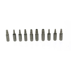 Powerbuilt - 10 Pc 1/4" Drive Torx Screwdriver Bit Set - Exact Industrial Supply