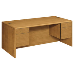 Hon - Office Desks; Type: Double Pedestal Desk ; Center Draw: No ; Color: Harvest ; Material: Woodgrain Laminate Base; High-Pressure Laminate Worksurface ; Width (Inch): 72 ; Depth (Inch): 36 - Exact Industrial Supply