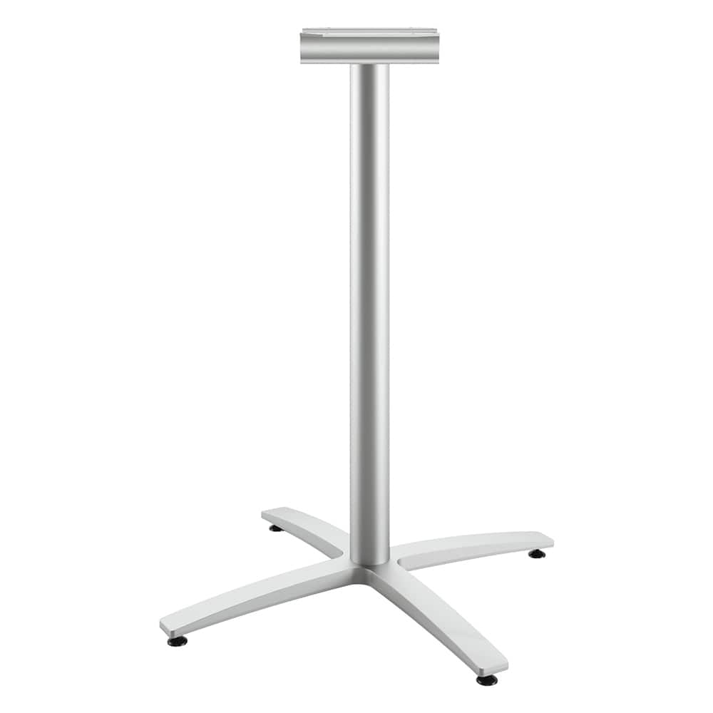 Hon - Stationary Tables; Type: Table Base ; Material: Cast Aluminum ; Color: Textured Silver ; Height (Inch): 41-1/8 ; Width (Inch): 32-11/16 ; Overall Width: 33 - Exact Industrial Supply