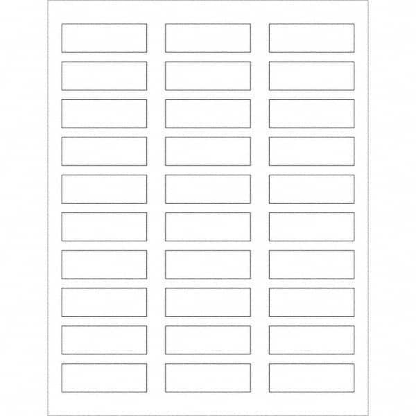 Tape Logic - Pack of (30), 100 Sheet 2-1/4" x 3/4" White Permanent Acrylic Laser Labels - Makers Industrial Supply