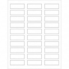 Tape Logic - Pack of (30), 100 Sheet 2-1/4" x 3/4" White Permanent Acrylic Laser Labels - Makers Industrial Supply