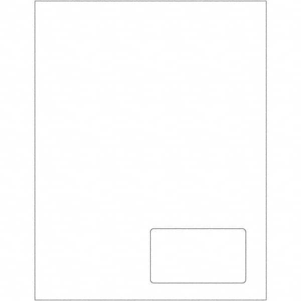 Tape Logic - Pack of (100), 1 Sheet 3-1/2" x 2" White Paper Laser Labels - Makers Industrial Supply